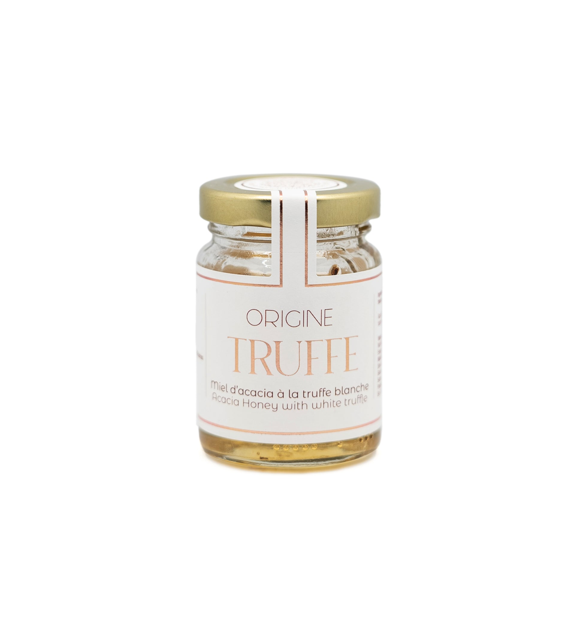 Miel d'acacia à la truffe blanche Tuber Borchii - condiment gourmet fromages et foie gras Origine Truffe