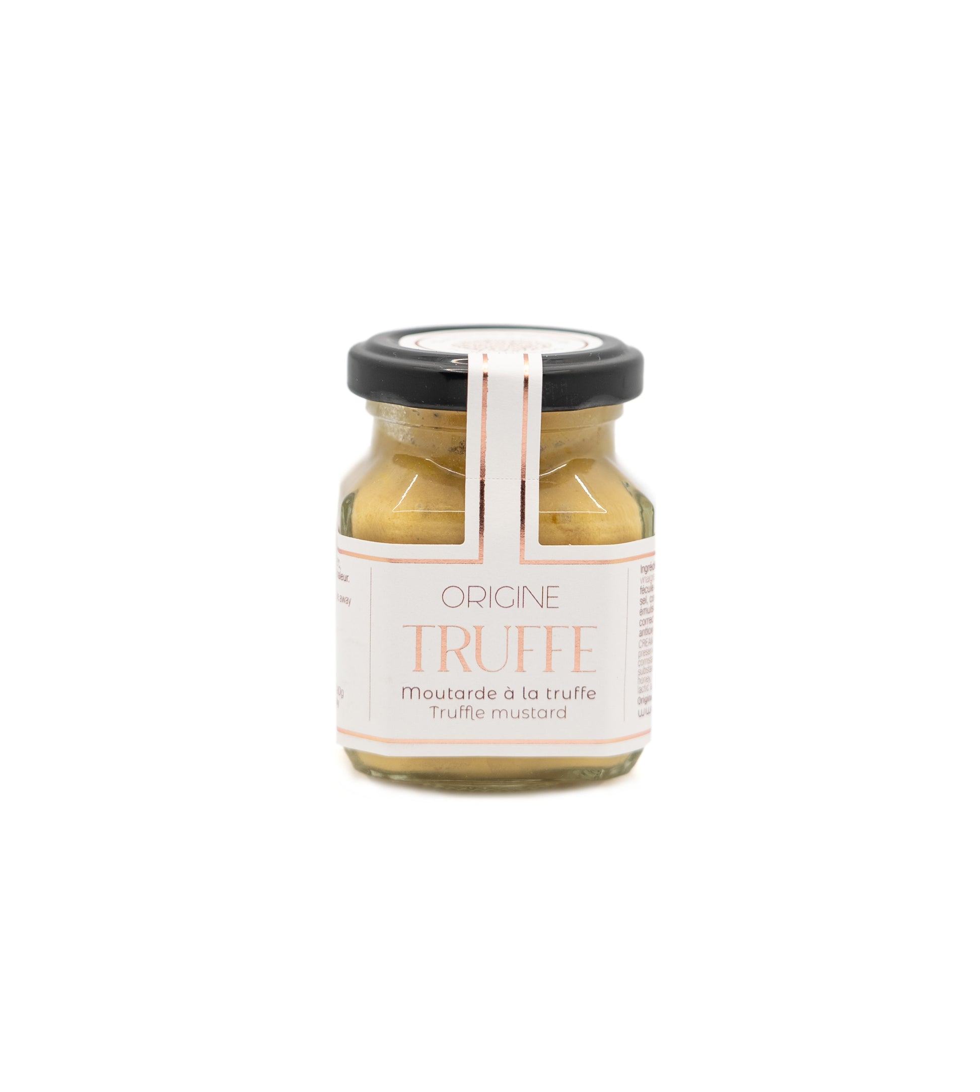 Moutarde douce à la truffe d'été 5% à la crème et huile d'olive - condiment gourmet Origine Truffe 90g