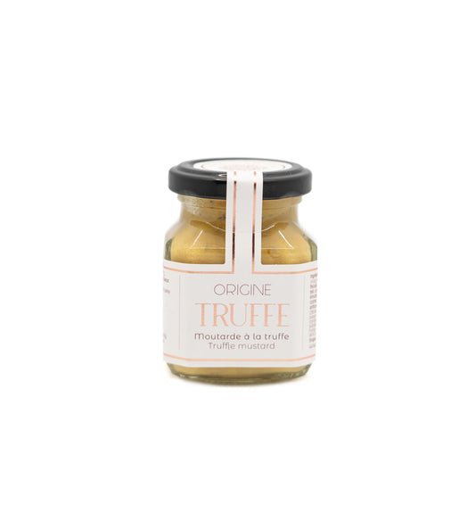 Moutarde douce à la truffe d'été 5% à la crème et huile d'olive - condiment gourmet Origine Truffe 90g