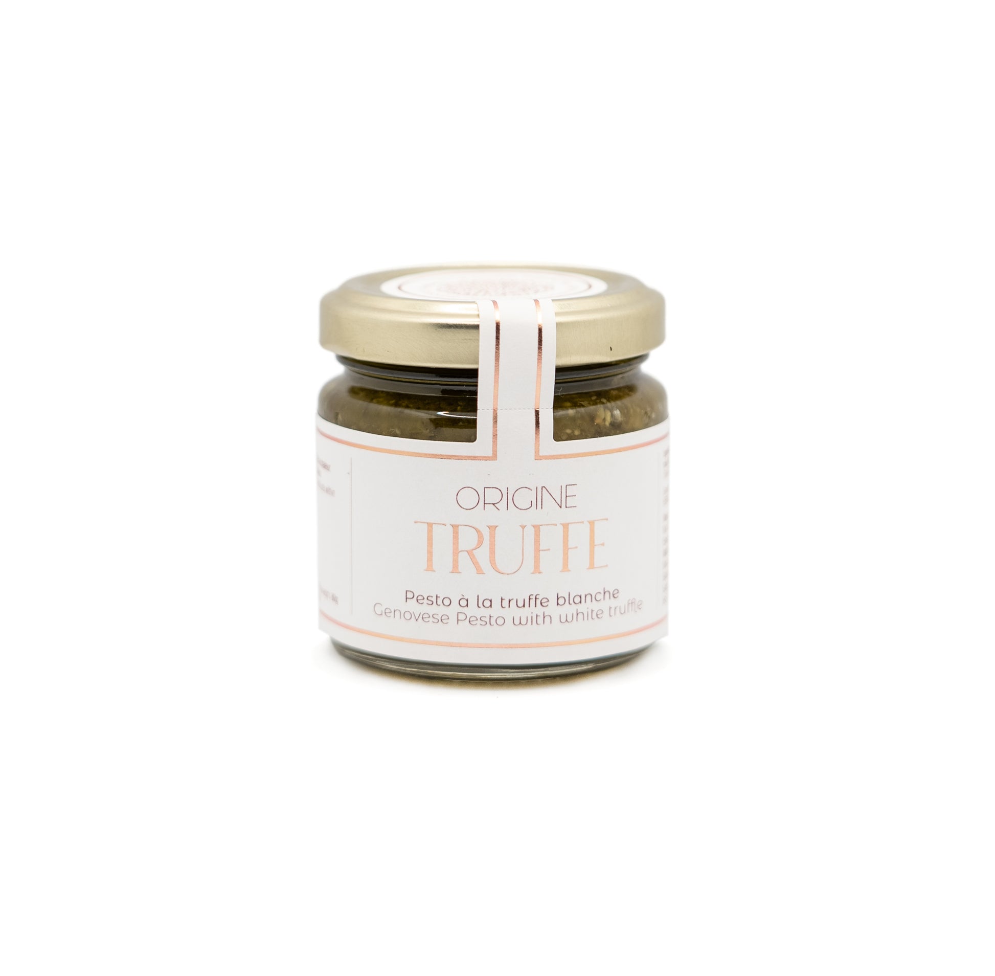 Pesto à la truffe blanche Tuber Magnatum au basilic de Gênes AOC - Origine Truffe