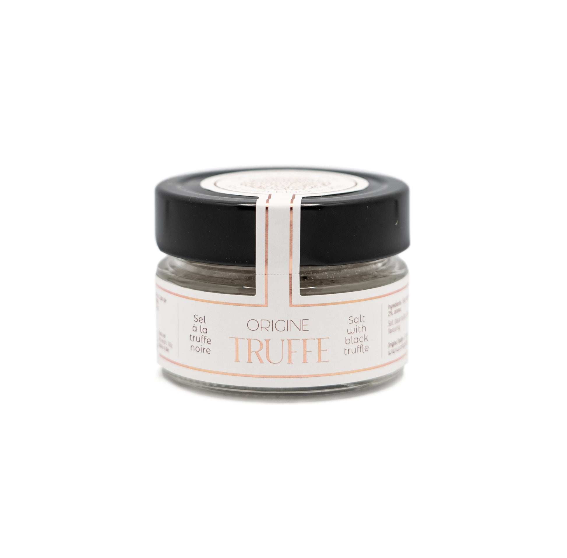 Sel marin à la truffe noire Tuber Melanosporum - assaisonnement gourmet fin de cuisson Origine Truffe