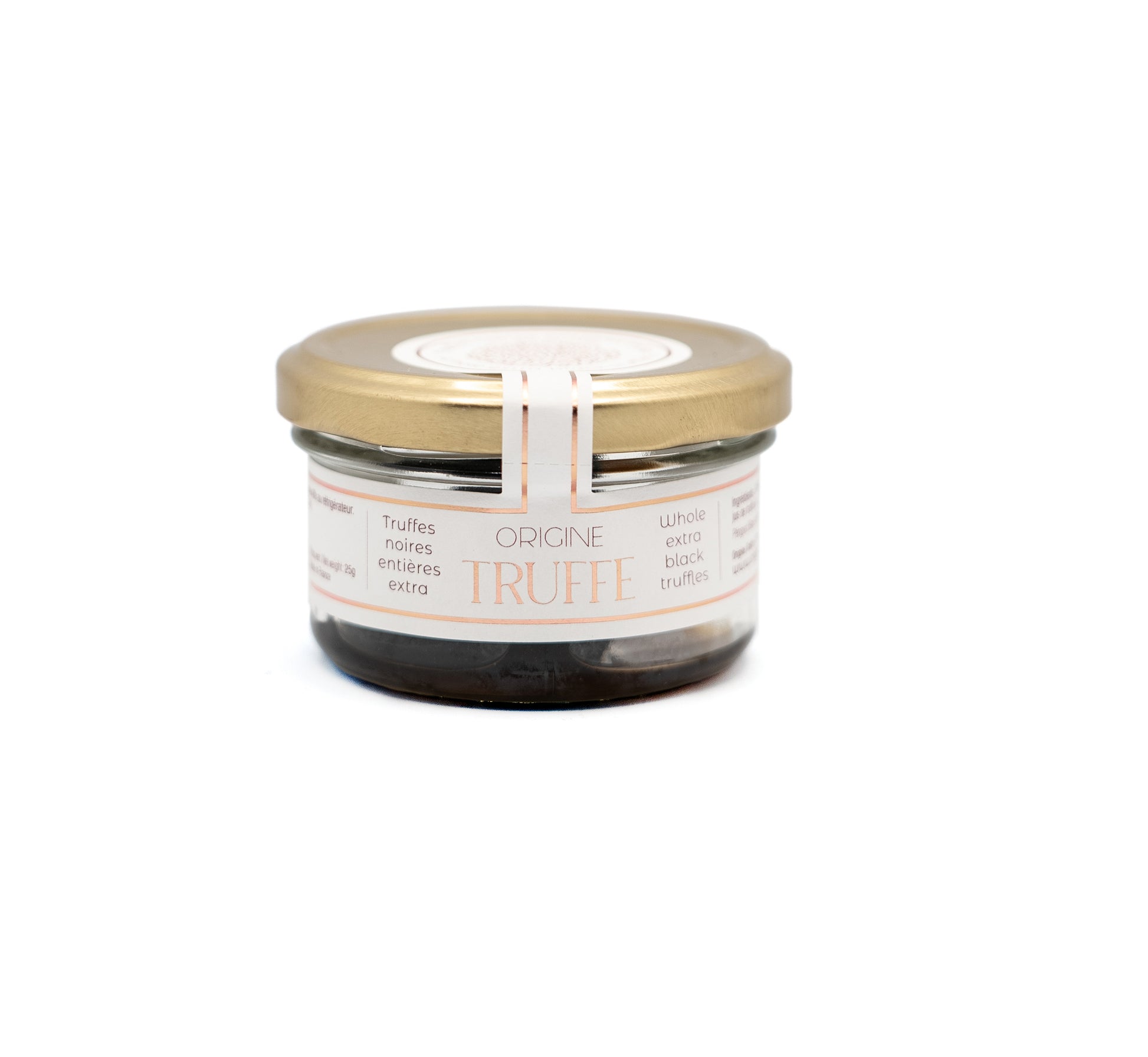 Truffes noires entières extra Tuber Melanosporum du Périgord - bocal 25g Origine Truffe